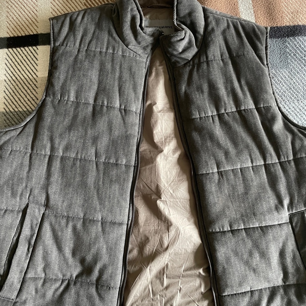 Men's Gray Quilted Vest